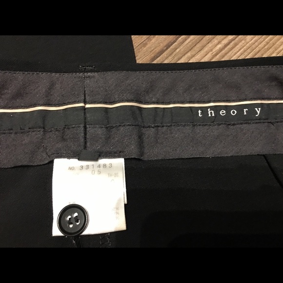 Theory Japan Boots cut wool mix black pants 00 XXS - Picture 2 of 2